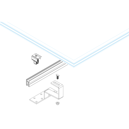 KIT STRUTTURA PER FOTOVOLTAICO 1/2/3/4/5 MODULI VERTICALI  – STF0001 (TETTI A FALDA - COPPI E TEGOLE)