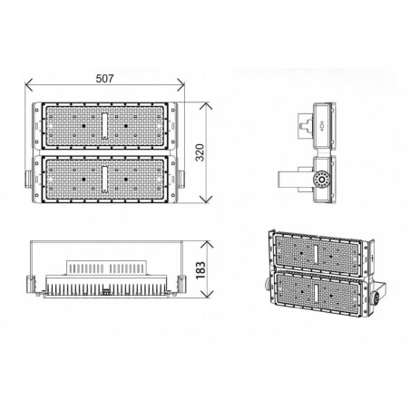 FARO MODULARE LED 400W - PHILIPS