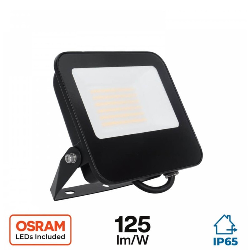 FARO LED 10W/20W/30W/50W/100W/200W/300W IP65, 125lm/W - LED OSRAM BLACK