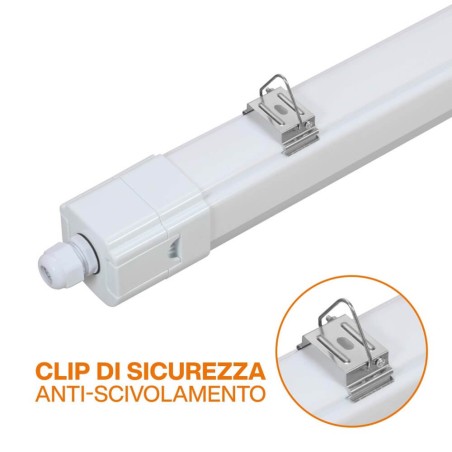 PLAFONIERA LED STAGNA 120cm 36W E  150cm 48W 120lm/w, IK08, IP66, CCT, OSRAM DRIVER