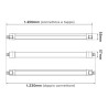 PLAFONIERA LED STAGNA 120cm 36W E  150cm 48W 120lm/w, IK08, IP66, CCT, OSRAM DRIVER