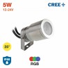 FARETTO LED 5W RGB DMX512 PER PISCINE E FONTANE IP68 CREE - PRIFESSIONAL