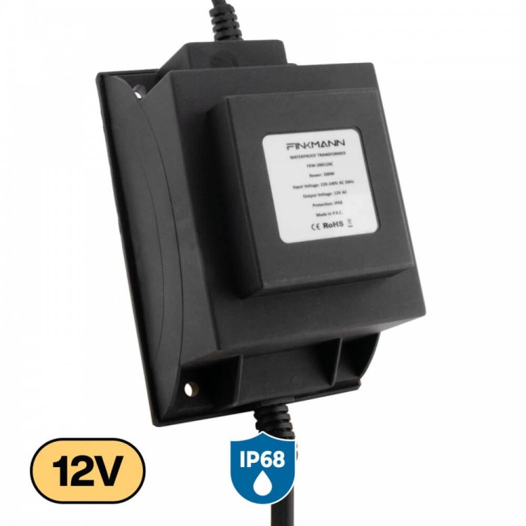 TRASFORMATORE 200W 12V AC, IP68 FINKMANN IN CORRENTE ALTERNATA