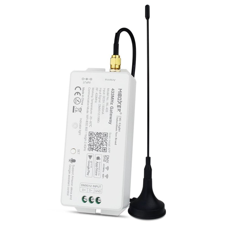 GATEWAY LORA 433MHz PER CONTROLLO DA APP GOOGLE HOME e ALEXA DMX512