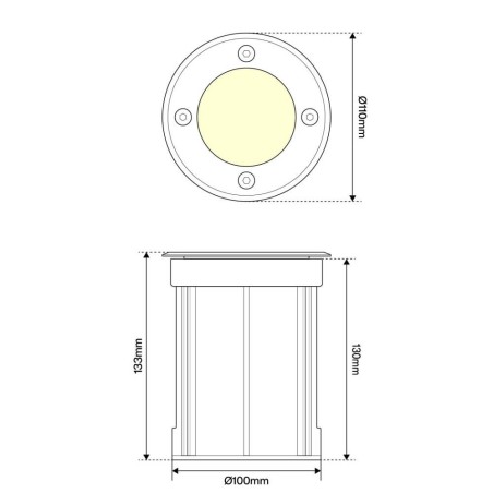 FARETTO CARRABILE MR16, IP67 - INOX 316 - BASSA TENSIONE 12/24V Riferimento L02276P