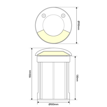 FARETTO CARRABILE MONODIREZIONE MR16 IP67 INOX 316, 12/24V