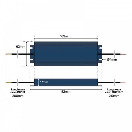 ALIMENTATORE 100W 12V IP67