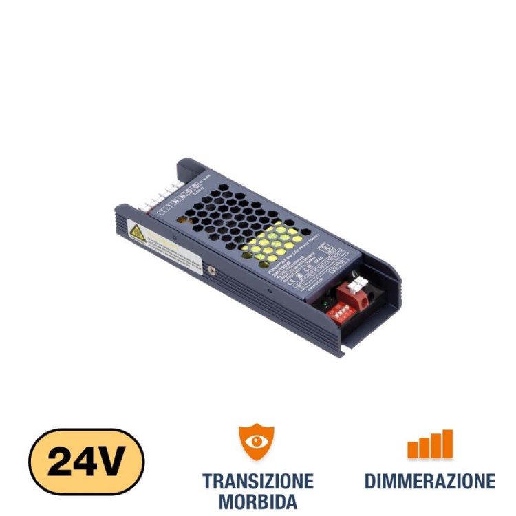 ALIMENTATORE 100W 24V IP40 CON DIMMER INTERGRATO