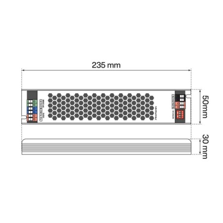 ALIMENTATORE 250W 24V IP40 CON DIMMER INTERGRATO