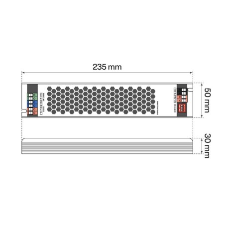 ALIMENTATORE 300W 24V IP40 CON DIMMER INTERGRATO