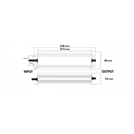 ALIMENTATORE 200W 24V, IP67 - SERIE BLACK