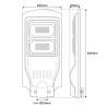 Armatura Stradale Solare 60W, 5.000k, Luce Minima + Sensore di Mov. Aut. 10h LED PHILIPS Lumileds