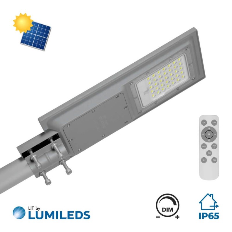 Armatura Stradale Solare 100W, 5.000k, Dimmerabile 75x135° Aut. 8h LED PHILIPS Lumileds