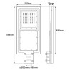 Armatura Stradale Solare 200W, 5.000k, Dimmerabile 75x135° Aut. 8h LED PHILIPS Lumileds