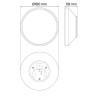 Applique Solare Tonda IP65 Nera da parete per Esterni ATTACCO E 27