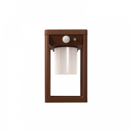 Applique da parete Solare con Sensore Movimento Corten IP54  TEMPERATURA COLORE LUCE 4000K