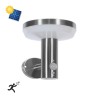 Applique da parete Solare con Sensore Movimento IP54 Acciaio TEMPERATURA COLORE LUCE 4000K