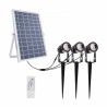 Kit 3 Faretti LED Solare con Picchetto 3x5W con Telecomando incluso TEMPERATURA COLORE LUCE 4000K