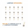 Catenaria SOLARE 15 Lampadine LED 1W, Bianco Caldo - 15m