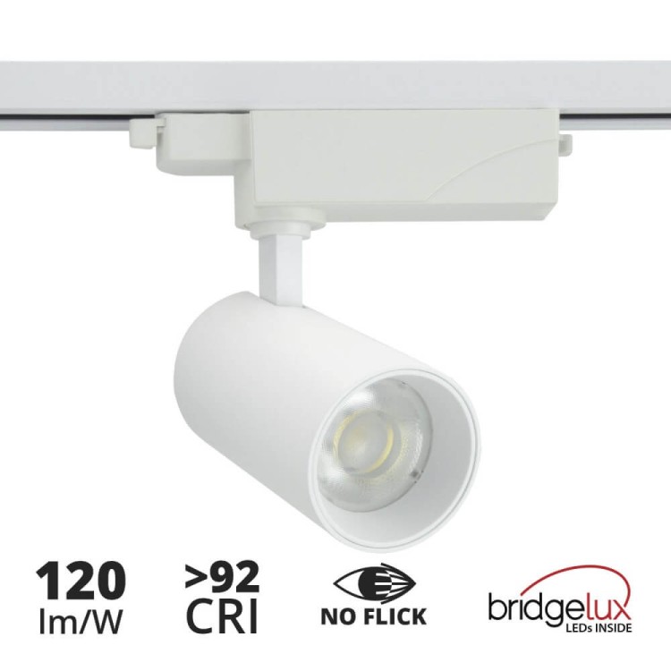 Faro LED 20W, Monofase, 60°, 120lm/W, CRI92, no Flickering - BRIDGELUX LED