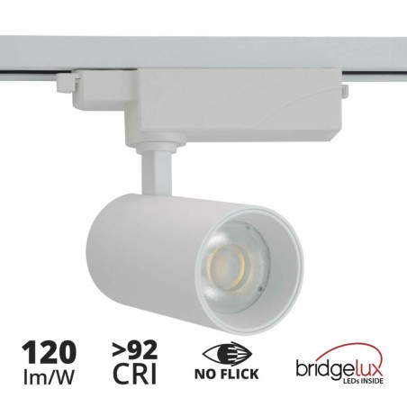 Faro LED 30W Monofase 60° 120lm/W, CRI92 no Flickering - BRIDGELUX LED