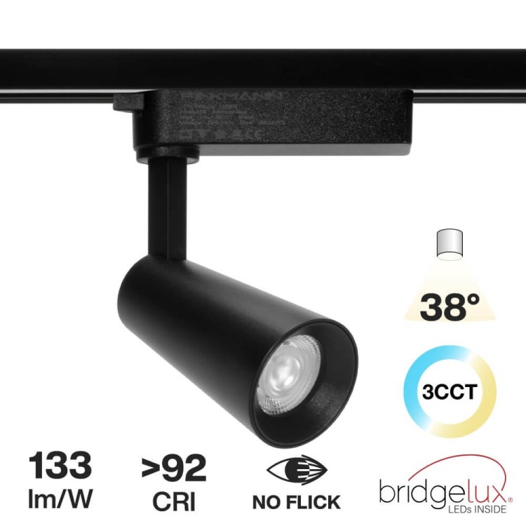 Faro LED 15W Monofase Nero...