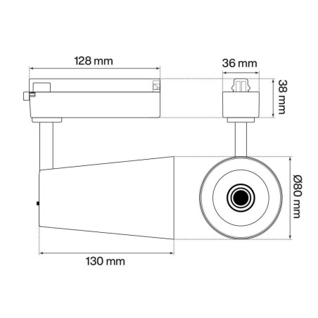 Faro LED 30W Monofase Rosa CRI92 CCT Bianco Variabile 38° Bridgelux LED