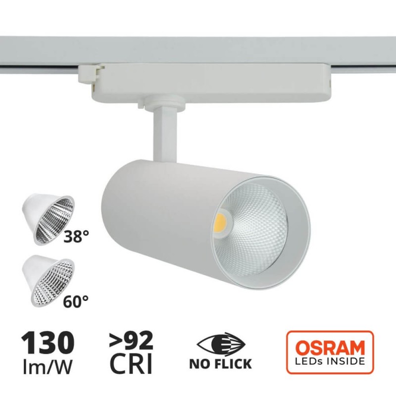 Faro LED 30W, Monofase, 38°/60°, 130lm/W, CRI92, no Flickering - OSRAM LED