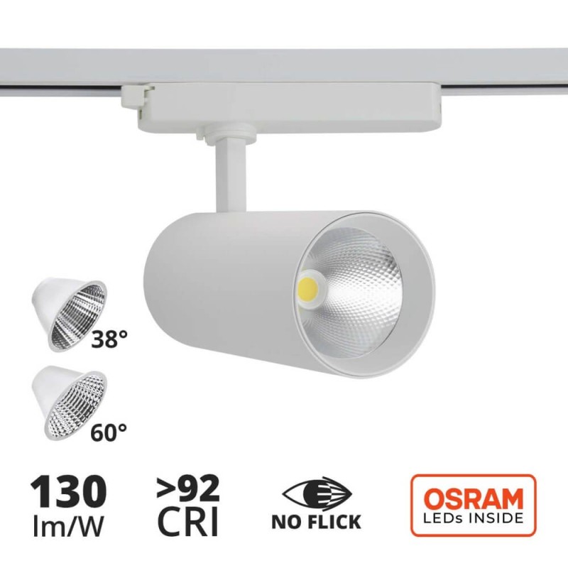 Faro LED 40W, Monofase, 38°/60°, 130LM/W, CRI92, no Flickering - OSRAM LED