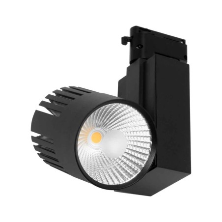 Faretto LED 40W per Binario Monofase, CRI92, 125lm/W, 100° - Nero