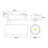 Faro LED 40W Dimmerabile Triac, Binario Monofase 38°/60° Nero, CCT, CRI92