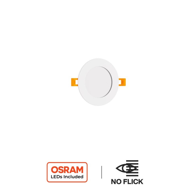 Pannello LED Rotondo 8W, 800lm, no Flickering, Foro Ø106-110mm, OSRAM LED