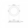 Pannello LED Rotondo 15W, 1.500lm, no Flickering, Foro Ø153-160mm, OSRAM LED