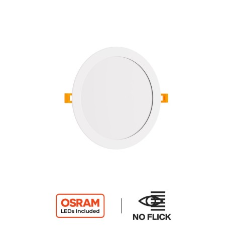 Pannello LED Rotondo 20W, 2.000lm, no Flickering, Foro Ø203-210mm, OSRAM LED