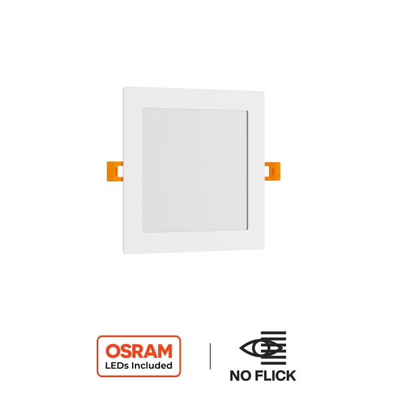 Pannello LED Quadrato 15W, 1.500lm, no Flickering, Foro Ø155x155mm, OSRAM LED