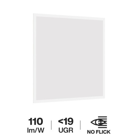 Pannello LED 60x60 40W, IP40, 110lm/W, No Flickering, UGR19, CLASSE II