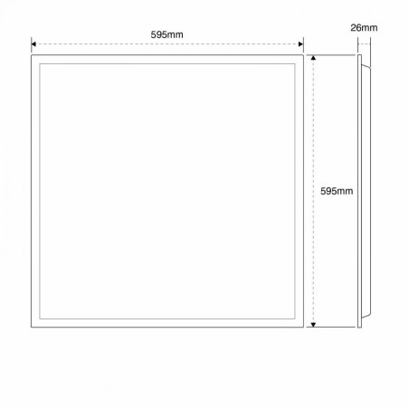 Pannello LED 60x60 48W, 110lm/W, No Flickering - OSRAM LED