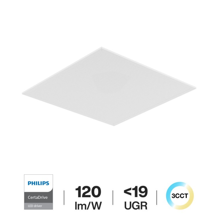 Pannello LED 60x60 42W CCT Bianco Variabile UGR19 CRI92 - PHILIPS CertaDrive