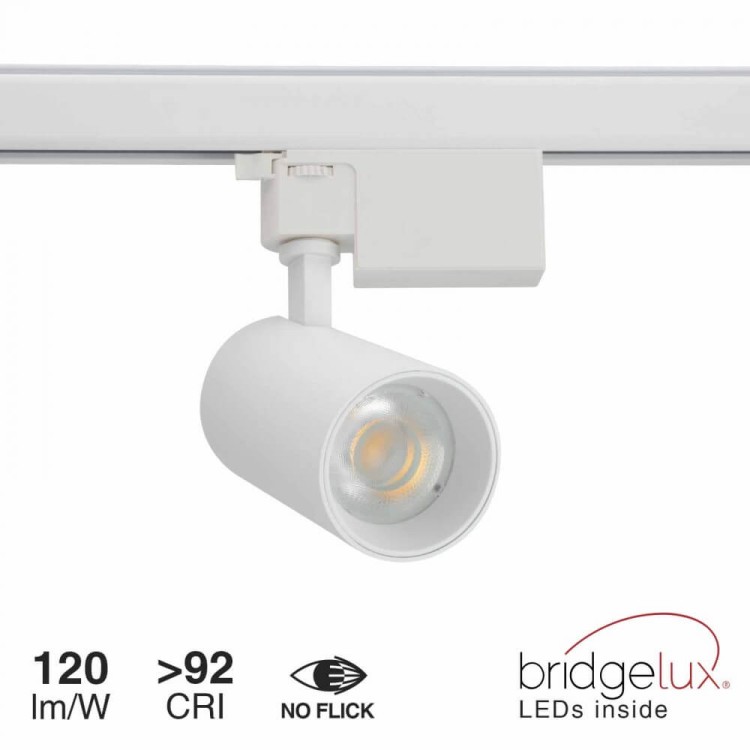 Faro LED 20W, Trifase, 60°, 120lm/W, CRI92, no Flickering - BRIDGELUX LED