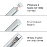 Tappo Terminale Bianco per Binario Trifase - Kit 2 Pezzi