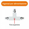 Connettore Tipo "T" Trifase, Bianco, Alimentazione centrale, DX 1