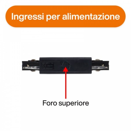 Connettore Tipo "I" BIG, Trifase, Nero, Alimentazione Centrale