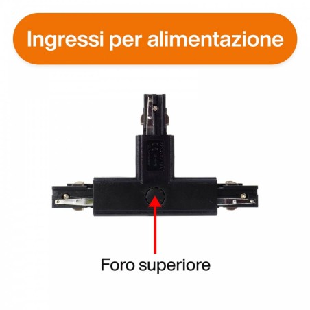 Connettore Tipo "T", Trifase, Nero, Alimentazione Centrale, SX2