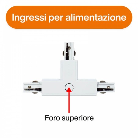 Connettore Tipo "T", Trifase, Bianco, Alimentazione Centrale, SX2