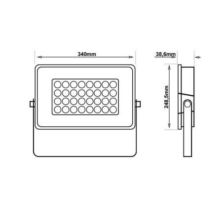 Proiettore LED 100/150/200W IP65, 120lm/W