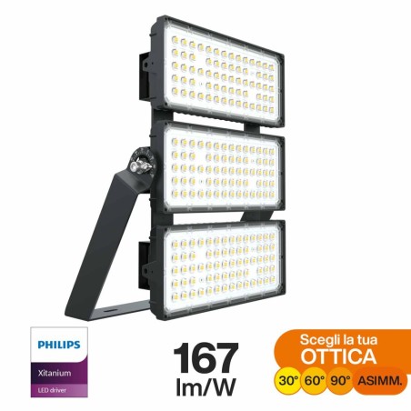 Faro Modulare LED 600W IP66, 167lm/W, No Flickering - PHILIPS Xitanium