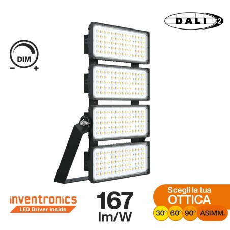 Faro Modulare LED 800W IP66, 167lm/W, Dimmerabile DALI - INVENTRONICS