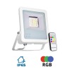 Faro proiettore LED RGB 10/20/50/100W IP65 con Telecomando - Bianco