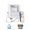 Faro proiettore LED RGB 10/20/50/100W IP65 con Telecomando - Bianco