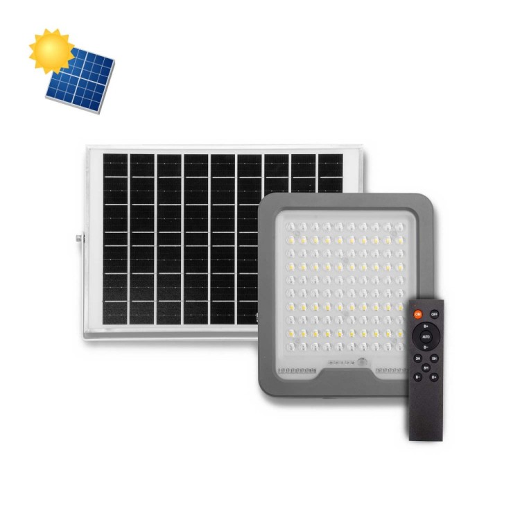 Faro LED Solare 50/100/200/300W IP66, Telecomando Incluso, 1.000/1500/3000/4500 lumen - SERIE PRO